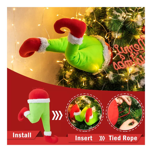Adorno De Brazo De Grinch Noel Para Árbol De Navidad