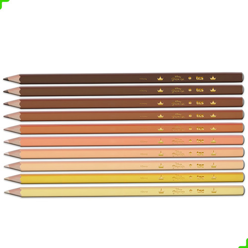Lápis De Cor Princesas Disney Tons Da Pele 10 Cores - Tris