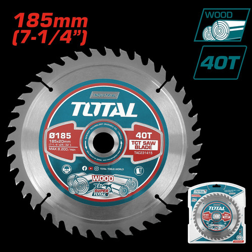 Disco De Corte Tct P. Madera 185mm 7-1/4 40t Para Ts1141856