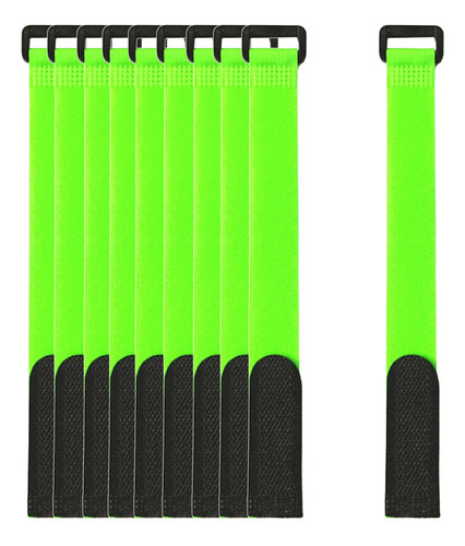 Juego De 10 Correas De Caña De Verde Claro Los 20x2cm