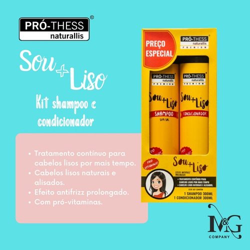 Imagem 1 de 3 de Linha De Tratamento Pra Cabelo Da Pró Thees Sou+liso