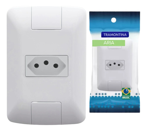 Kit 6 Tomadas Simples 2pt+t 20a 4x2 Embutir Aria Tramontina