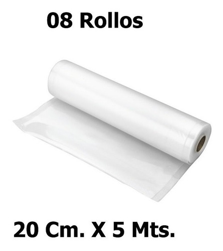 Pack De 8 Rollos Para Sellar Al Vacio De 20cm X 5mts
