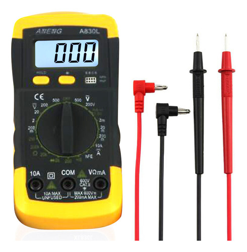 A830l Orange/black Digital Multimeter Current Tester