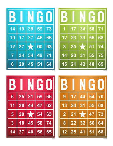 1000 Tablas De Bingo En Pdf Imprimible Letra Grande Color
