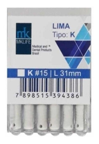 Lima K 31mm Nº 15 Mk Life 6 Unidades