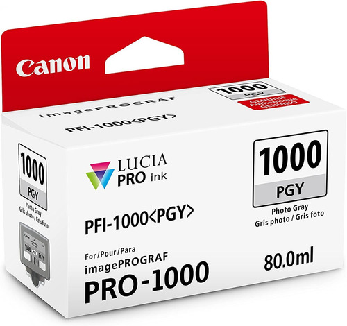 Canon Pfi-1000 Pgy Lucia Pro Gris Foto Ink Tank