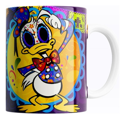 Taza De Café Día De Muertos Pato Donald Disney 325ml