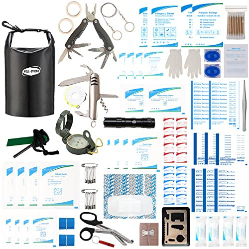 Well-strong 234pcs Waterproof First Aid Kit Con Supervivenci