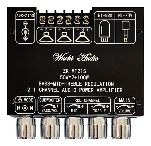 Amplificador De Potencia Digital Zk-mt21s Para Subwoofer De