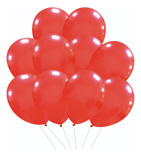 Globos Rojos Perlados  X 25 U - Lollipop