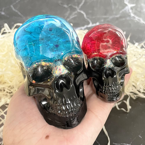 Juego De Moldes De Resina Resinworld Calavera 3d Grandes Med