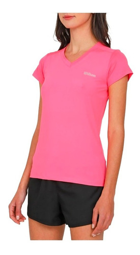 Camiseta Cuello V Wilson Ultra 59003 Mujer Gym Fitness