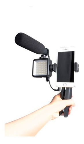Kit Microfono Soporte Y Luz Led Maono Au- Cm11pl Poadcast