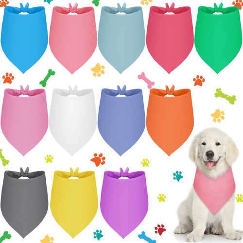 12 Pañuelos De Sublimación Para Perros, Lisos, A Granel, T