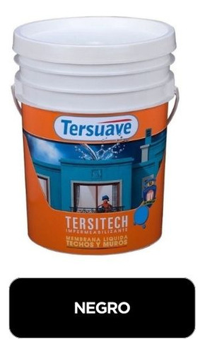 Membrana Liquida Tersitech Tersuave X 10 Kg / Negro