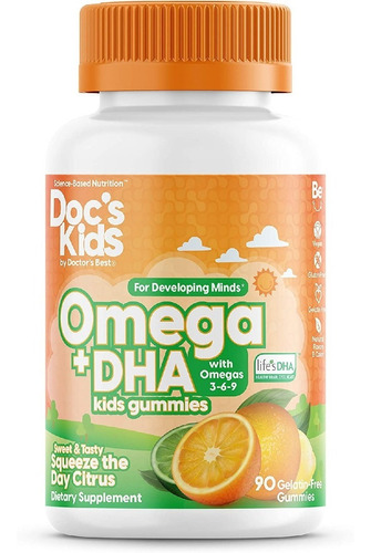 Omega + Dha Kids Doctor's Best 90 Gomitas