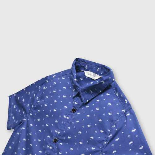 Camisa De Niño Tropical Azul Colloky