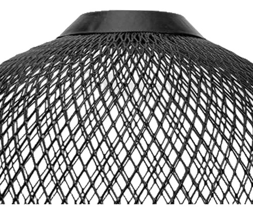 Lámpara Colgante De Metal, Cubierta De Luz Negro Negro
