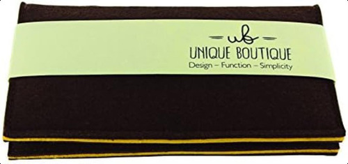 Unique Boutique Modern Felt Wallet Novedad, Marrón