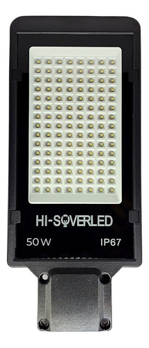 Luminária Led Publica Hi Sover Poste 50w Iluminação Bivolt Cor da carcaça luminária elétrica 50w bivolt carcaça Preto Cor da luz Branco-frio 6500K Bivolt - 110V 220V