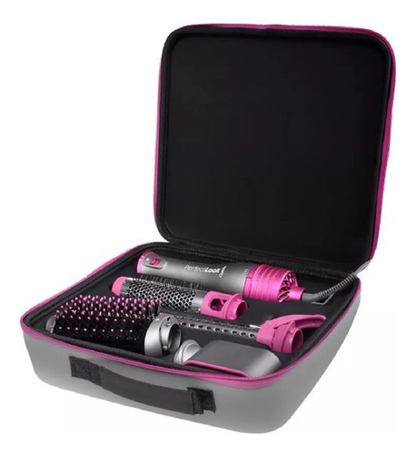 Quanta Escova Perfectlook 127/220V Cor Cinza E Rosa Choque 127/220v