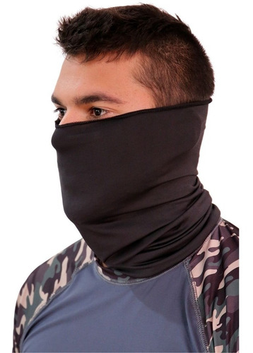 Imagem 2 de 5 de Máscara Buff Bandana Preto Pesca Ciclismo Esportes Uv50
