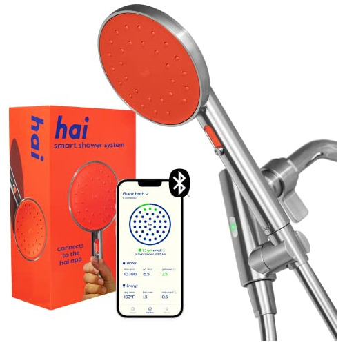 Smart Shower Head, Bluetooth Handheld Water Saving Show...