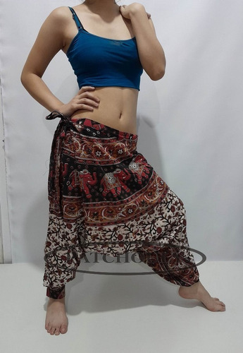 Imagen 2 de 3 de Pantalon Babucha Turco Afgano Yoga Tai Chi Meditación Relax