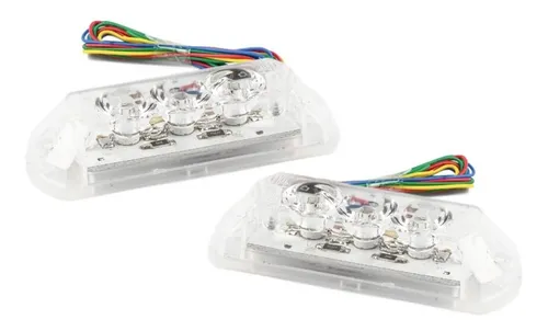 Par De Farol Strobo Rgb Colorido Avuslo Zendel 2852 Zd-f-r-s