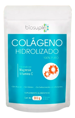 Colágeno Hidrolizado Puro Biosuple Bioactivos Peptipus 300g Sabor Sin sabor
