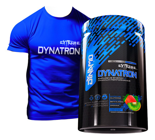 Pré Treino Dynatron 630g + Camiseta Dynatron - Dynamo Labz Sabor Blueberry