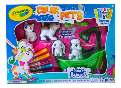 Set Color Pets Toys Crayola Diversión C/ Bañera 12 Piezas