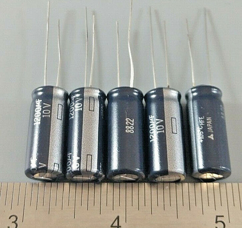 Lot Of 5 Panasonic Ece-a1afe122 Capacitor 1200uf 10v 105 Eeo