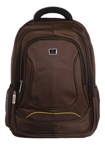 Mochila Bolsa Para Notebook 15,6'' Impermeável Shaolong Ad11 Cor Marrom Desenho Do Tecido Geométrico