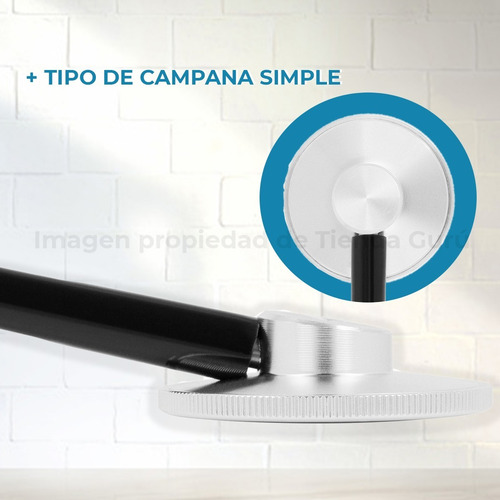 Imagen 5 de 6 de Estetoscopio Philco Medics Campana Simple 47cm Bk3001