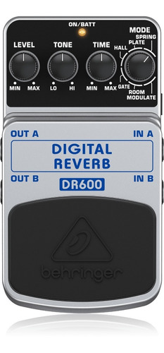 Pedal De Efecto Behringer Digital Reverb Dr600  Gris