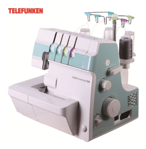 Maquina De Coser Telefunken Overlock De 4 Hilos Brazo Libre Color Blanco