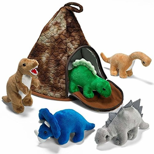 Volcán Con 5 Dinosaurios De Peluche En Su Interior - Prextex