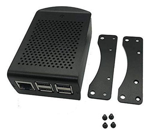 Carcasa Aluminio For Raspberry Pi3 B+ Con Soporte Vesa