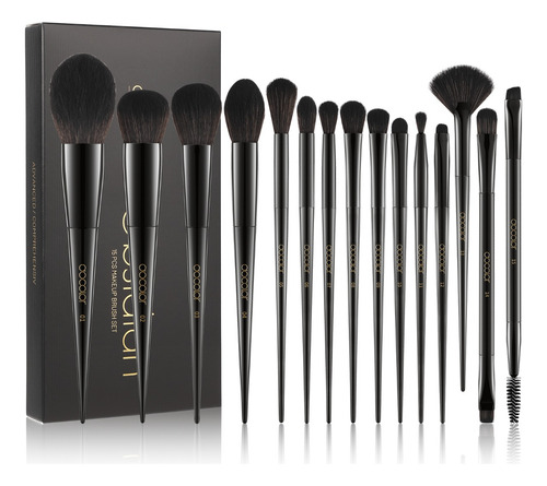 Juego De Brochas De Maquillaje Profesional Docolor, 15 Uds.