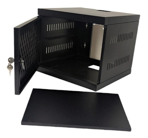 Imagen 1 de 6 de Gabinete Rack Tipo Cubo Para Dvr 28cmx40cmx40cm + Bandeja