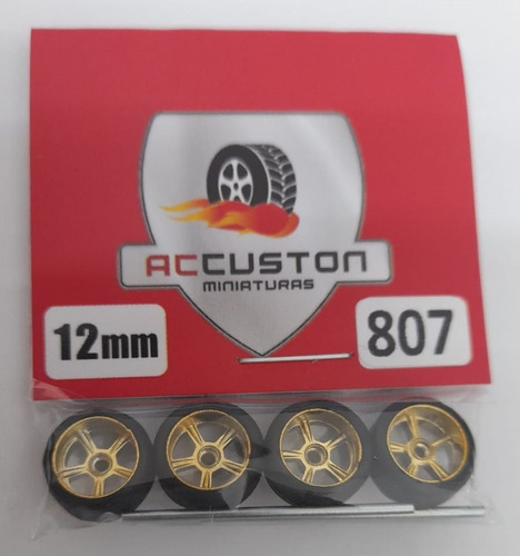 Rodas P/ Customização Ac Custon 807 - 12mm - Escala 1/64