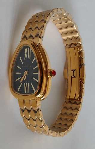 Reloj Bnlgr Mod. Serpentie Seduttorie Dama Correa Oro Amarillo Bisel Oro Amarillo Caratula Negra (Usado)