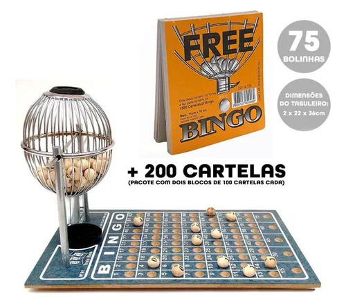 Treis Reis Bingo profissional nº1 (pequeno) 1 - 75 Português