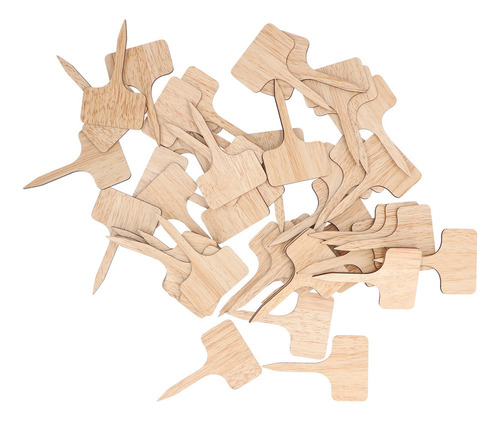 Etiquetas De Madera Tipo T Para Plantas, 50 Unidades, Letrer