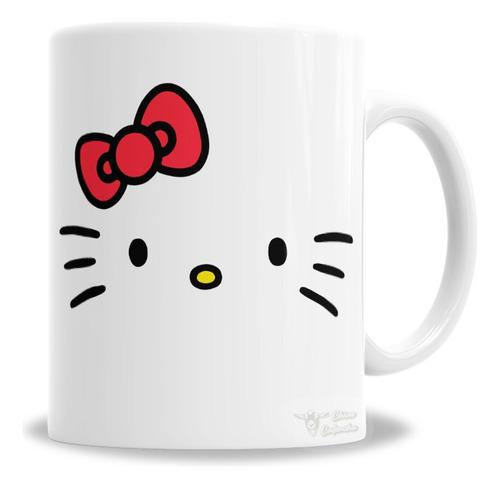 Taza De Cerámica Hello Kitty Rostro, Apta Microondas En Caja