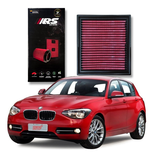 Filtro Esportivo Lavável Bmw 118i 1.6 Turbo 2014 + Brinde