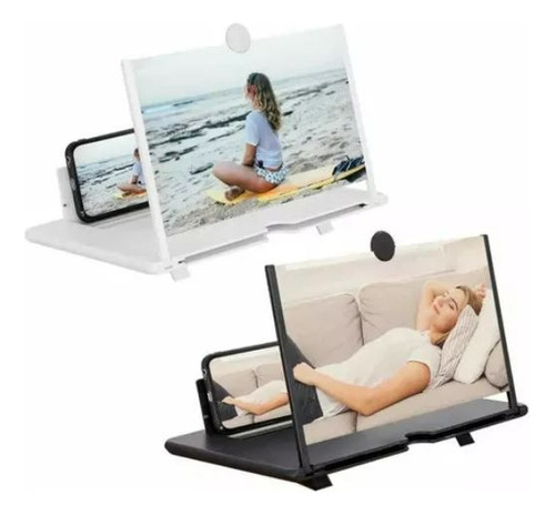 Ampliador De Pantalla 3d Tipo Lupa Para Celular Soporte Cine