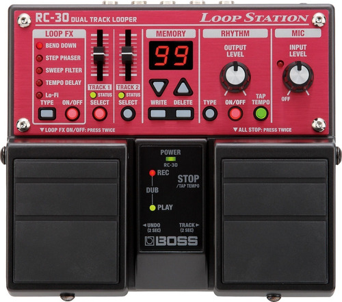 Boss Rc-30 Loopstation 2 Tracks, 3 Hrs. De Grabación